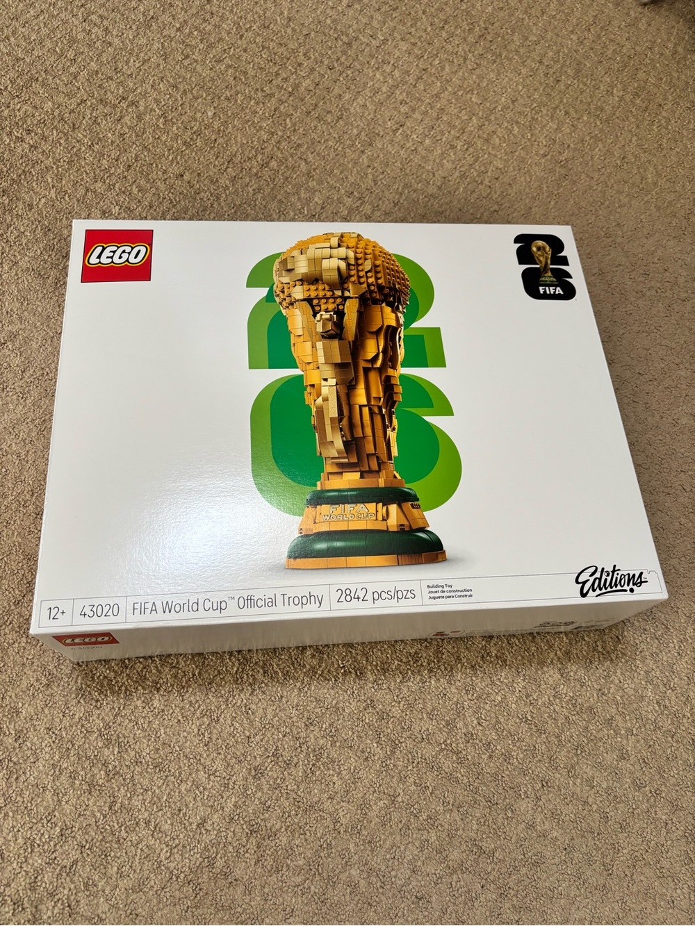 LEGO Editions FIFA World Cup 2026 Official Trophy SEALED 2842pcs